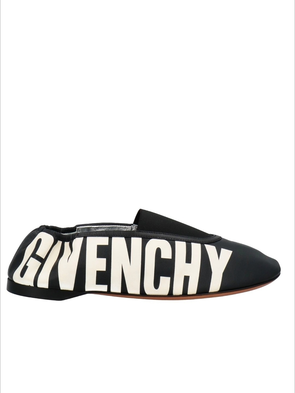 Givenchy Black and White Logo Slip-On Loafers